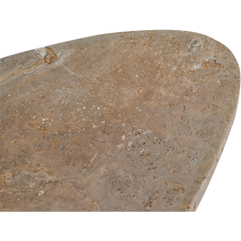 Meridian Furniture Whelan Grey Travertine Bowl
