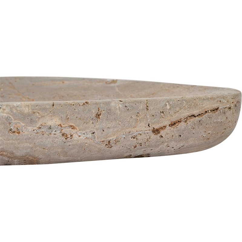 Meridian Furniture Whelan Grey Travertine Bowl