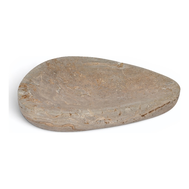 Meridian Furniture Whelan Grey Travertine Bowl