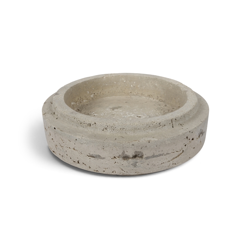 Meridian Furniture Parsons Beige Travertine Bowl