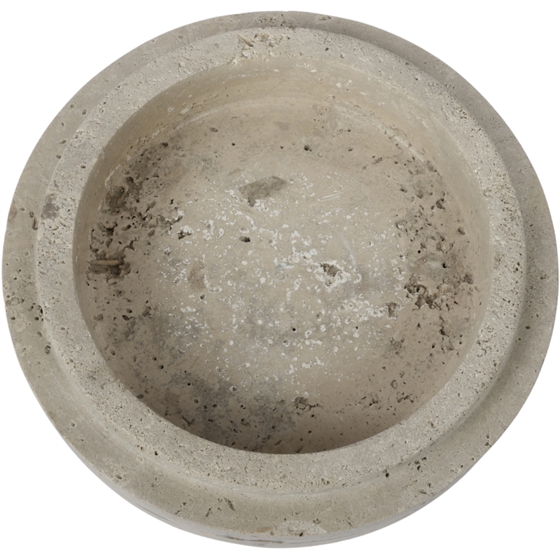 Meridian Furniture Parsons Beige Travertine Bowl