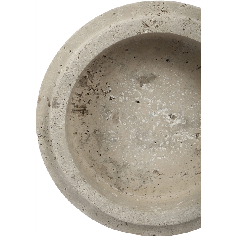 Meridian Furniture Parsons Beige Travertine Bowl