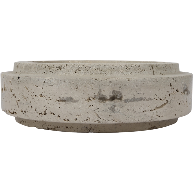 Meridian Furniture Parsons Beige Travertine Bowl