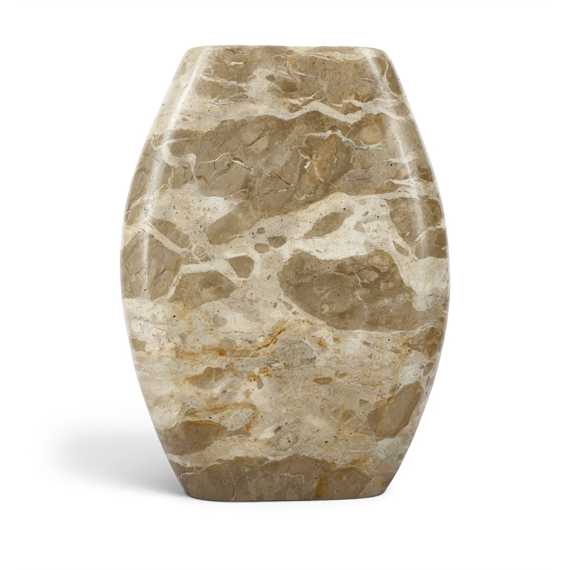 Meridian Furniture Sadie Beige Genuine Marble Vase