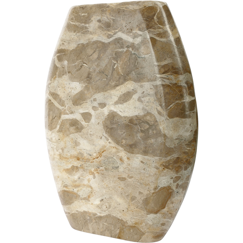 Meridian Furniture Sadie Beige Genuine Marble Vase
