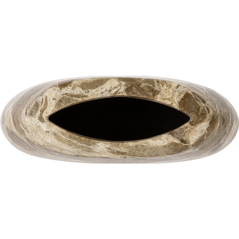 Meridian Furniture Sadie Beige Genuine Marble Vase