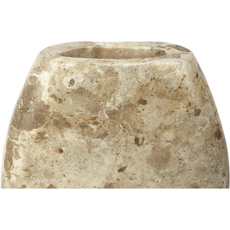 Meridian Furniture Sadie Beige Genuine Marble Vase
