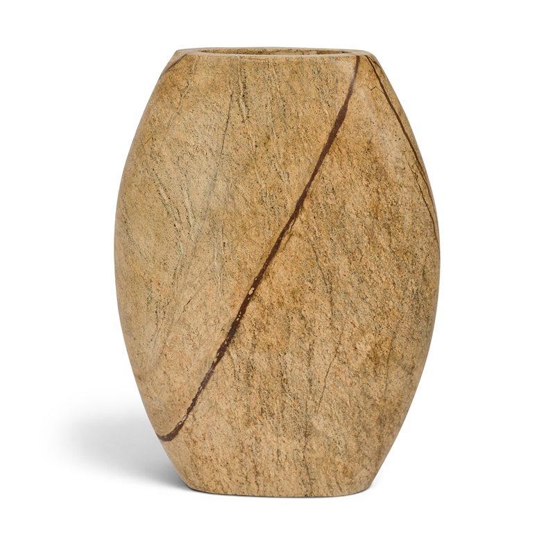 Meridian Furniture Sadie Brown Genuine Marble Vase