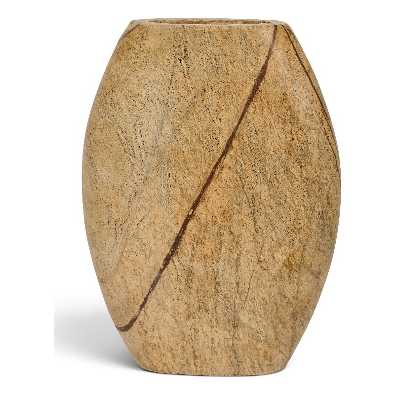 Meridian Furniture Sadie Brown Genuine Marble Vase