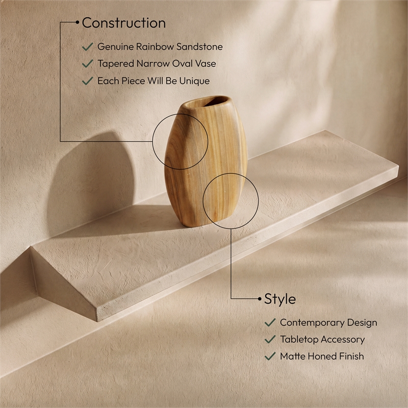 Meridian Furniture Sadie Rainbow Sandstone Vase