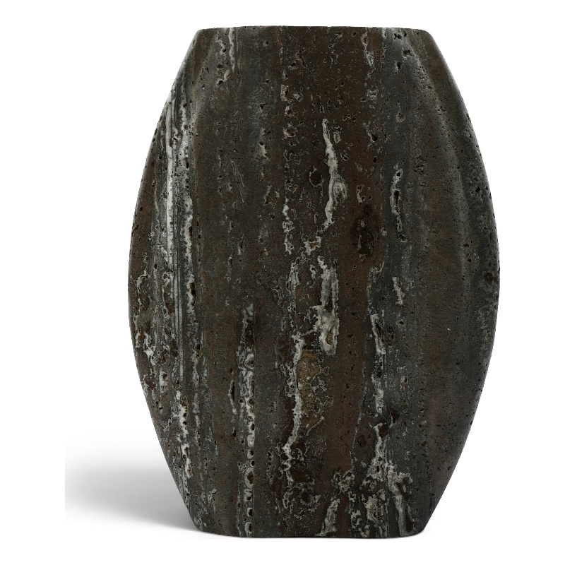 Meridian Furniture Sadie Grey Travertine Vase