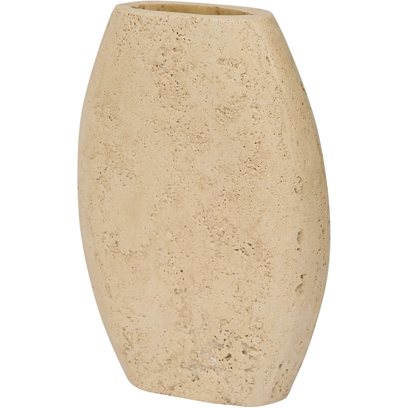 Meridian Furniture Sadie Beige Travertine Vase