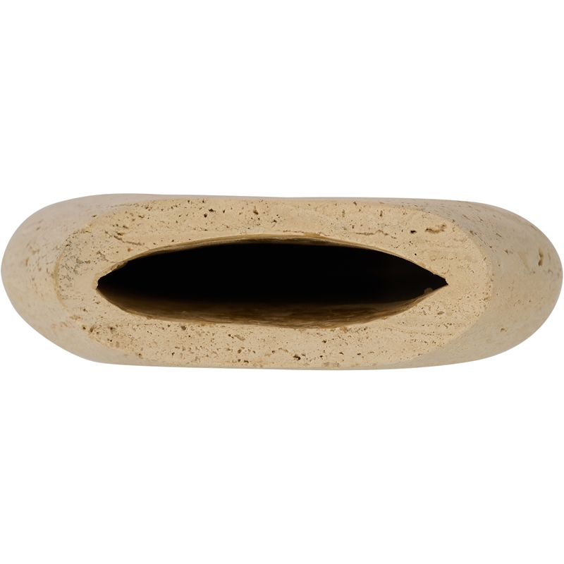 Meridian Furniture Sadie Beige Travertine Vase