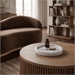Meridian Furniture Dimitri White Genuine Marble Tray