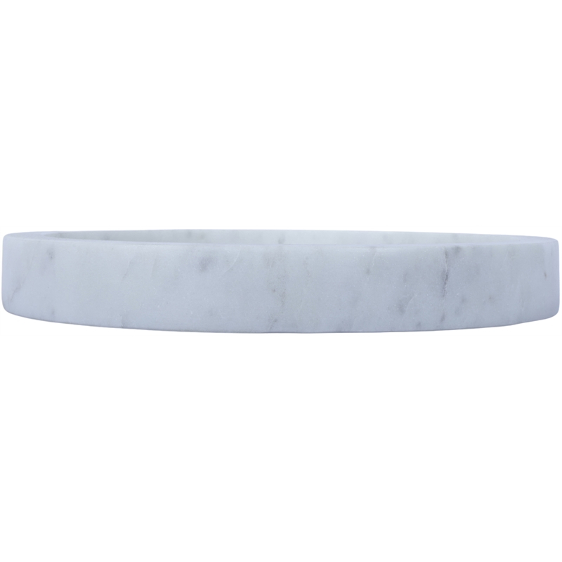 Meridian Furniture Dimitri White Genuine Marble Tray