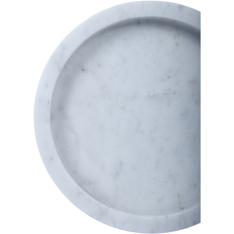 Meridian Furniture Dimitri White Genuine Marble Tray