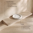 Meridian Furniture Dimitri White Genuine Marble Tray