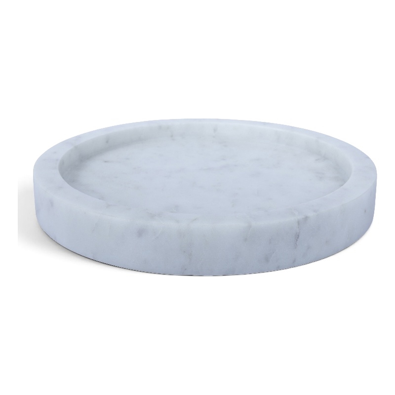 Meridian Furniture Dimitri White Genuine Marble Tray