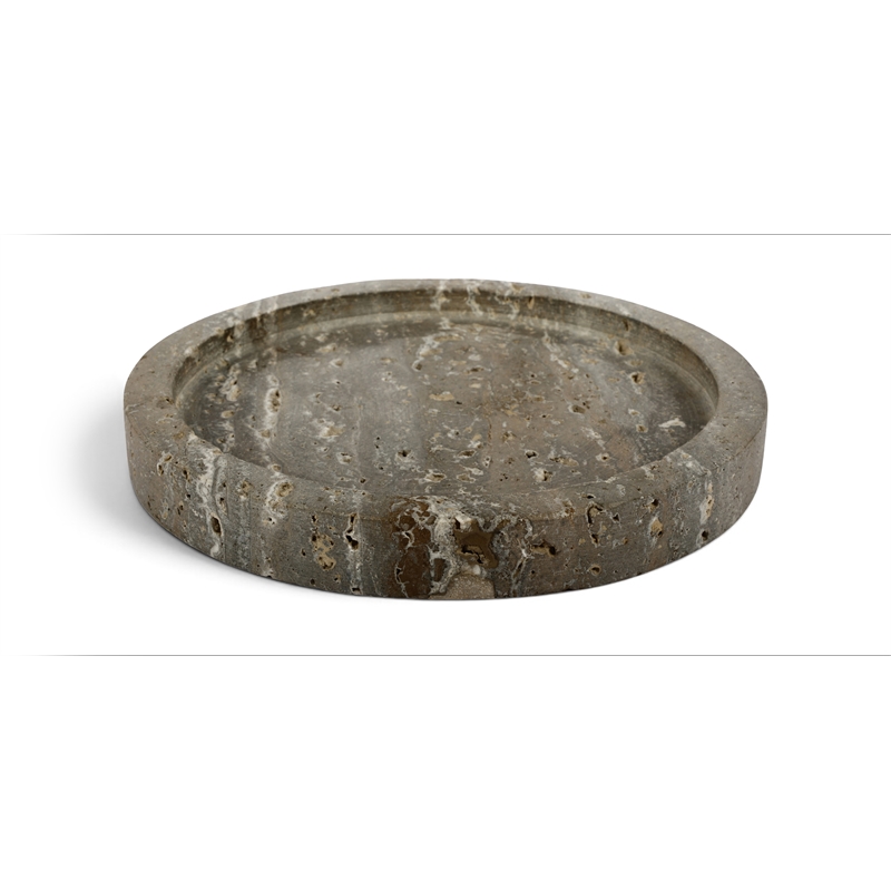 Meridian Furniture Dimitri Grey Travertine Tray