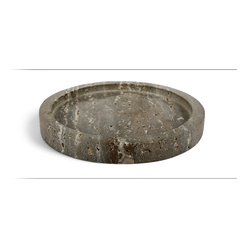 Meridian Furniture Dimitri Grey Travertine Tray