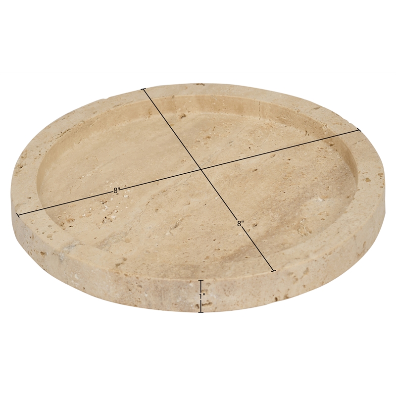 Meridian Furniture Dimitri Beige Travertine Tray