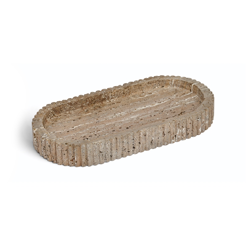Meridian Furniture Khloe Grey Travertine Tray