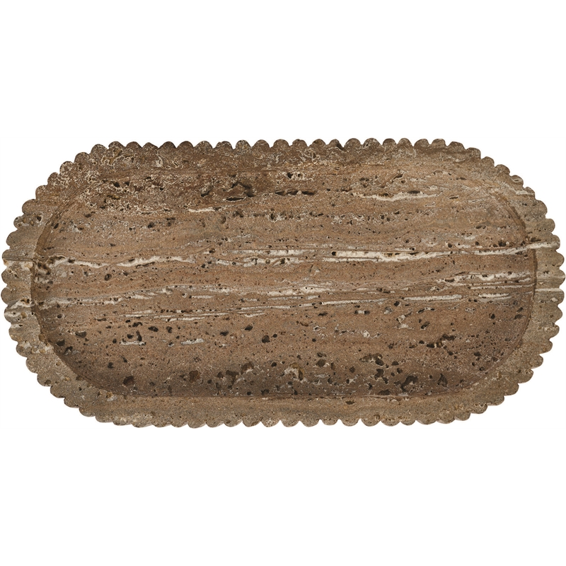 Meridian Furniture Khloe Grey Travertine Tray