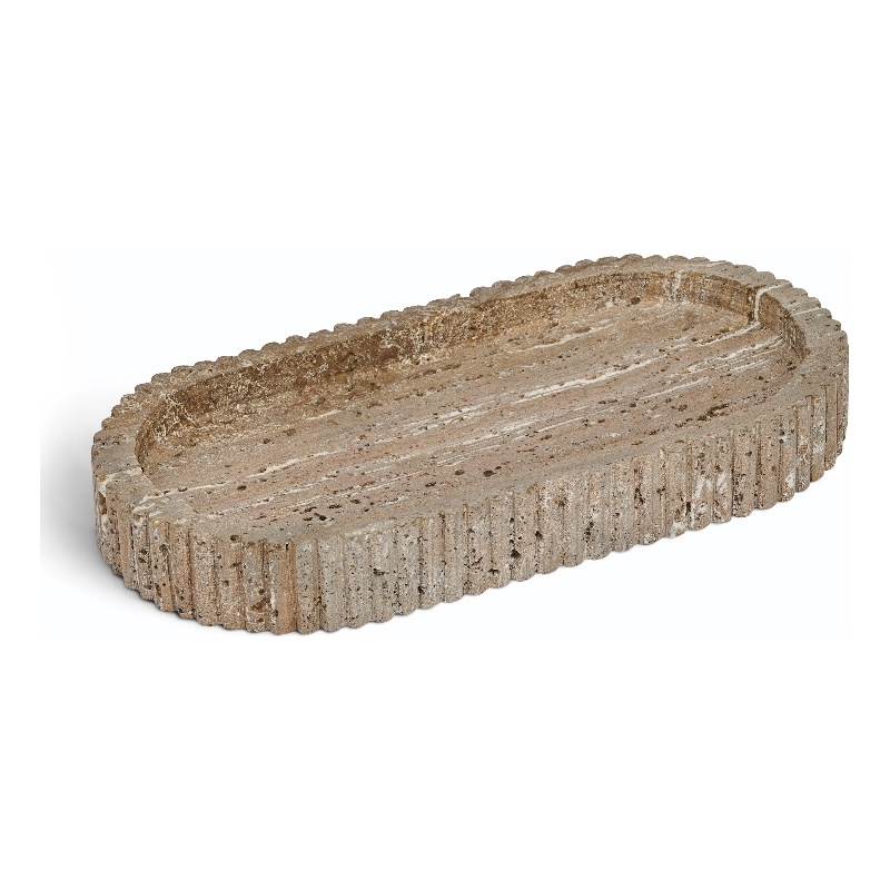 Meridian Furniture Khloe Grey Travertine Tray