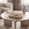 Meridian Furniture Khloe Beige Travertine Tray
