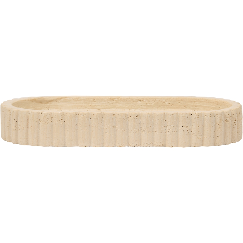 Meridian Furniture Khloe Beige Travertine Tray