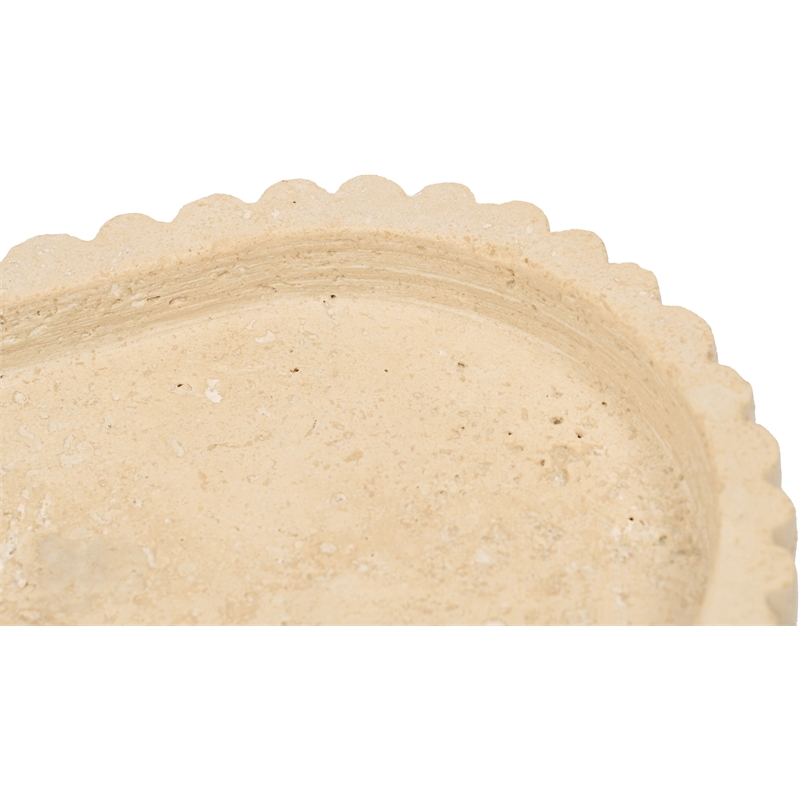 Meridian Furniture Khloe Beige Travertine Tray