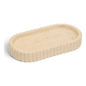 Meridian Furniture Khloe Beige Travertine Tray