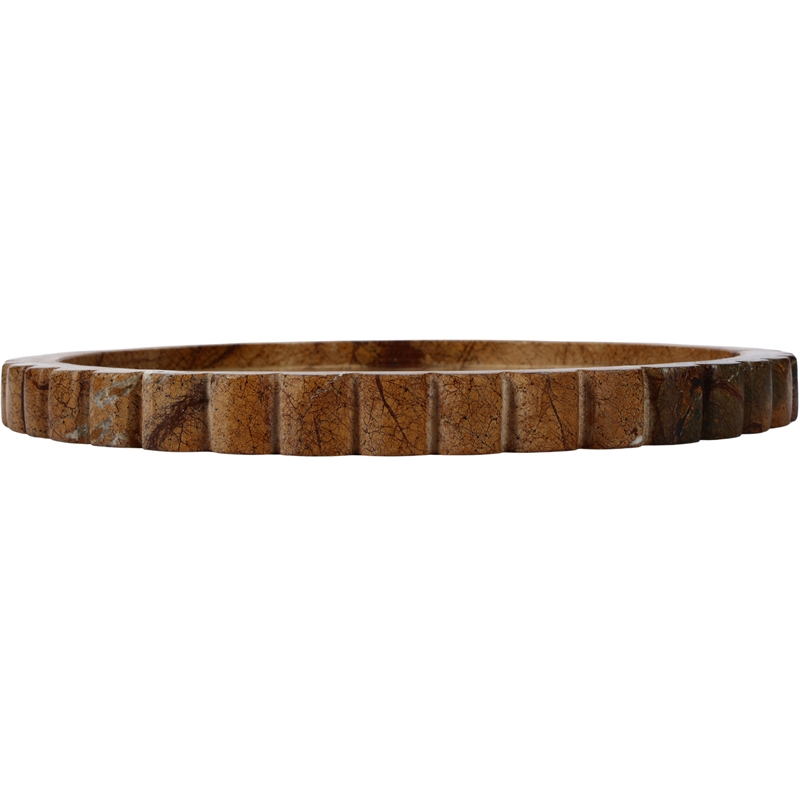 Meridian Furniture Lysander Brown Genuine Marble Tray