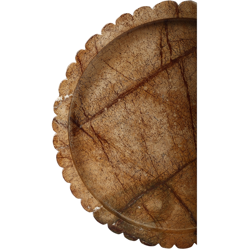 Meridian Furniture Lysander Brown Genuine Marble Tray