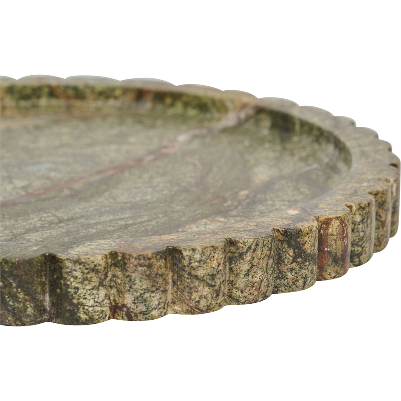 Meridian Furniture Lysander Green Genuine Marble Tray