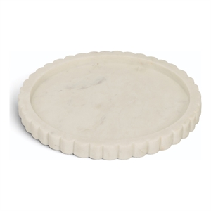 Meridian Furniture Lysander White Genuine Marble Tray