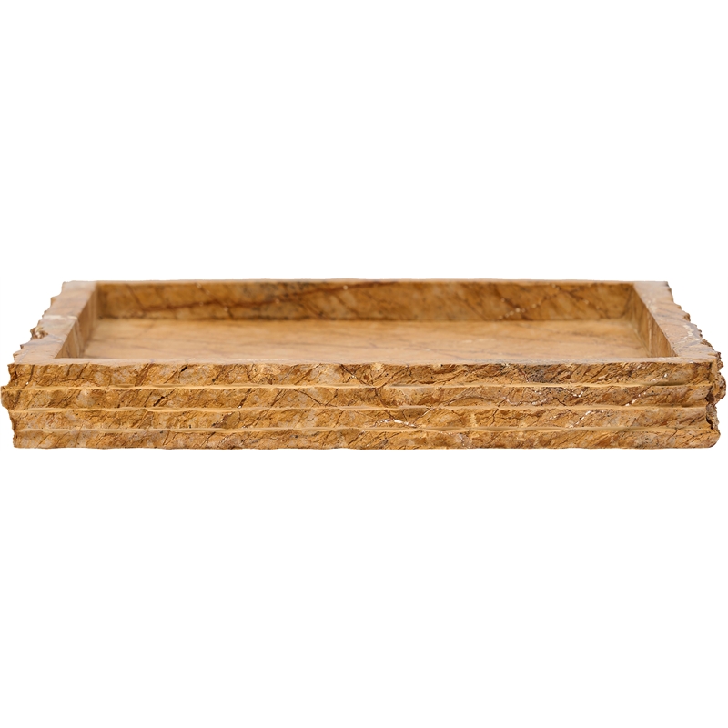 Meridian Furniture Chambers Brown Genuine Marble Tray