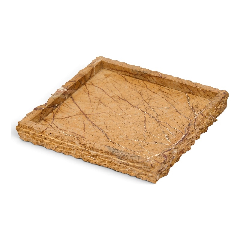 Meridian Furniture Chambers Brown Genuine Marble Tray