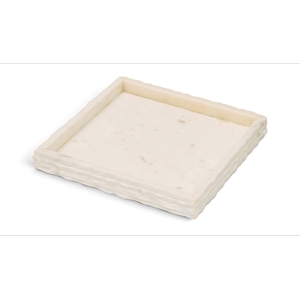 Meridian Furniture Chambers White Genuine Marble Tray