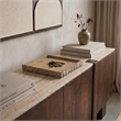 Meridian Furniture Chambers Grey Travertine Tray