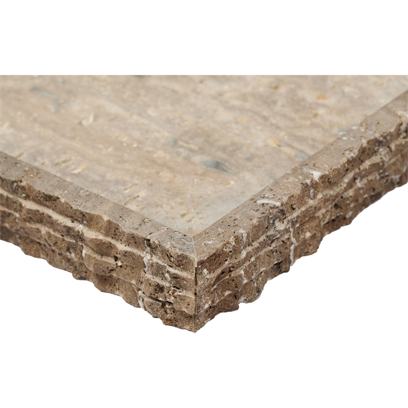 Meridian Furniture Chambers Grey Travertine Tray