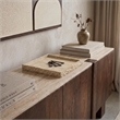 Meridian Furniture Chambers Beige Travertine Tray
