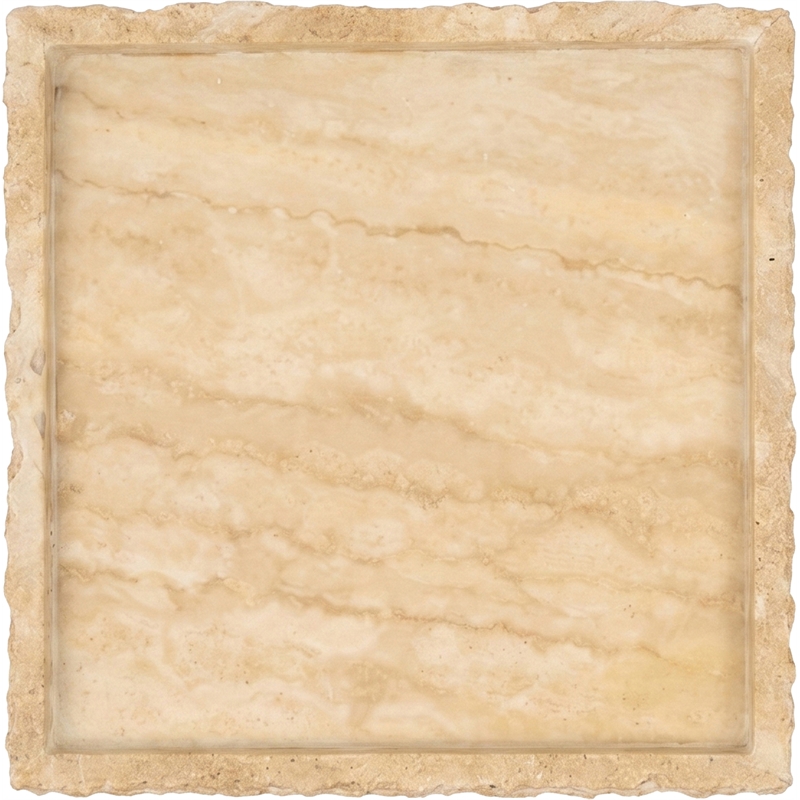 Meridian Furniture Chambers Beige Travertine Tray