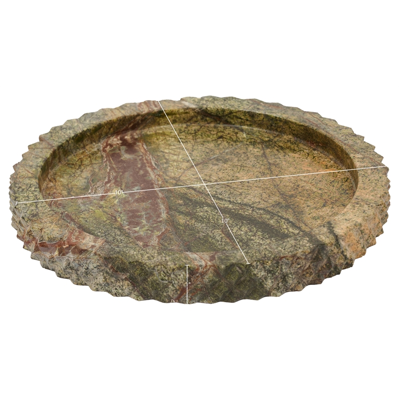 Meridian Furniture Russell Green Genuine Marble Tray