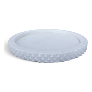 Meridian Furniture Russell White Genuine Marble Tray