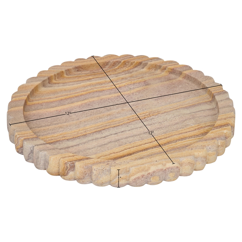 Meridian Furniture Lysander Rainbow Sandstone Tray