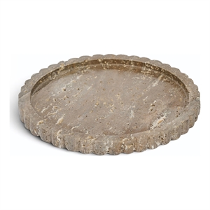 Meridian Furniture Lysander Grey Travertine Tray