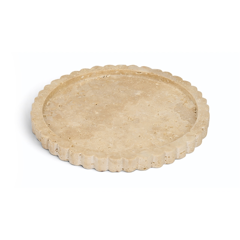 Meridian Furniture Lysander Beige Travertine Tray