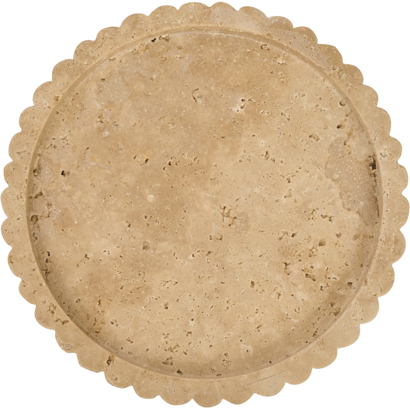 Meridian Furniture Lysander Beige Travertine Tray