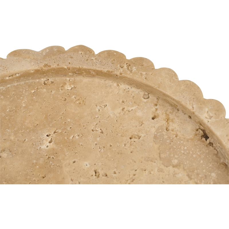 Meridian Furniture Lysander Beige Travertine Tray